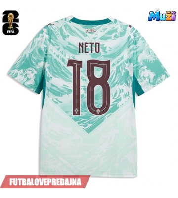 Lacne Muži Futbalové dres Portugalsko Pedro Neto #18 MS 2026 Krátky Rukáv - Preč